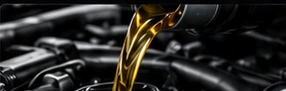 Fresh engine oil being poured